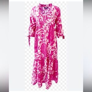 La Plage Claythorne Maxi Dress, Vintage Paisley Pinks XS Cotton